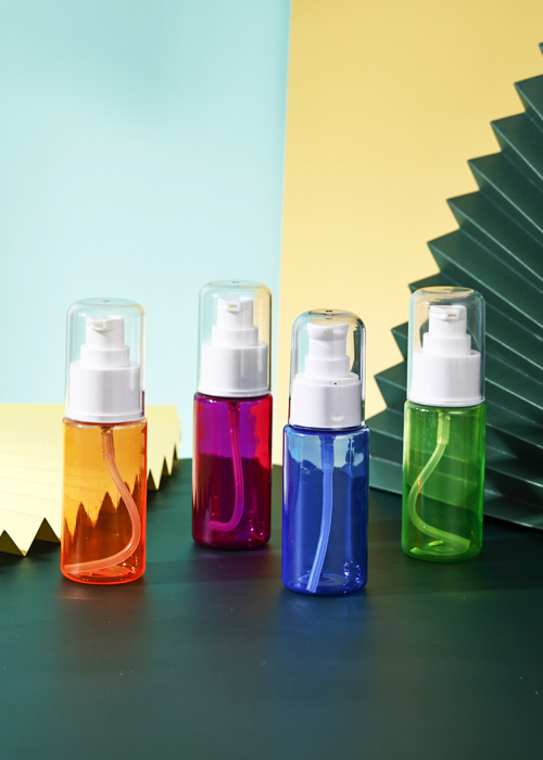 60 ml PET Color Clear zylindrische Lotion Pumpflasche