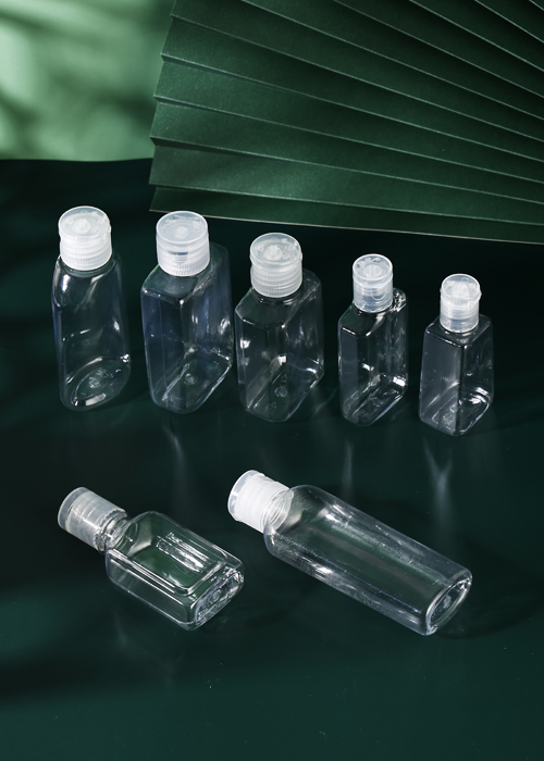 60 ml PET-Flip-Top-Flasche, oval, quadratisch, flache Flasche