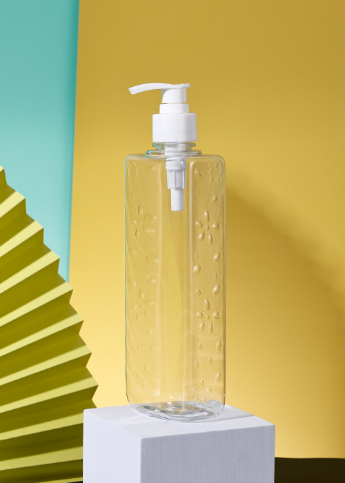 400-ml-PET-Händedesinfektionsflasche mit klarer Lotionpumpe