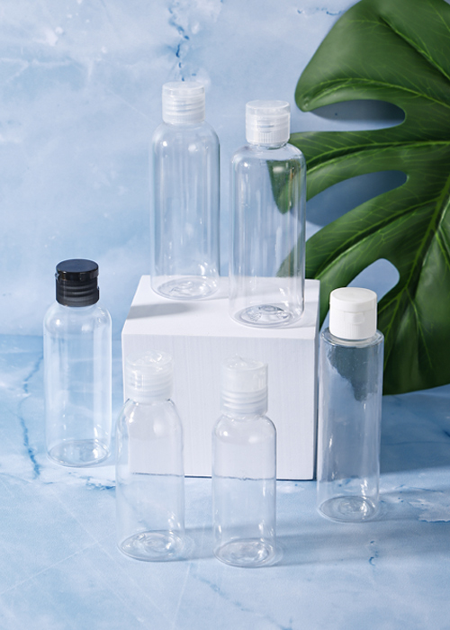 100 ml transparente runde PET-Flasche