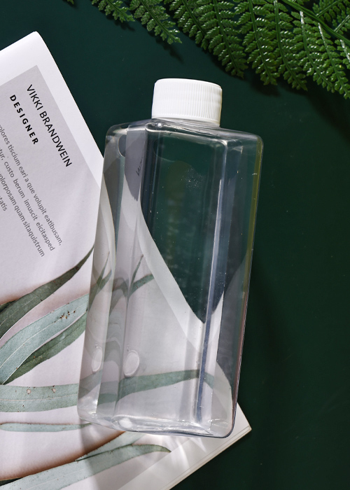 200 ml PET transparente quadratische Flachflasche