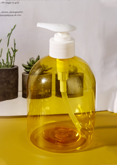 500 ml PET-Pumpflasche mit klarer, runder Gel-Händedesinfektionslotion