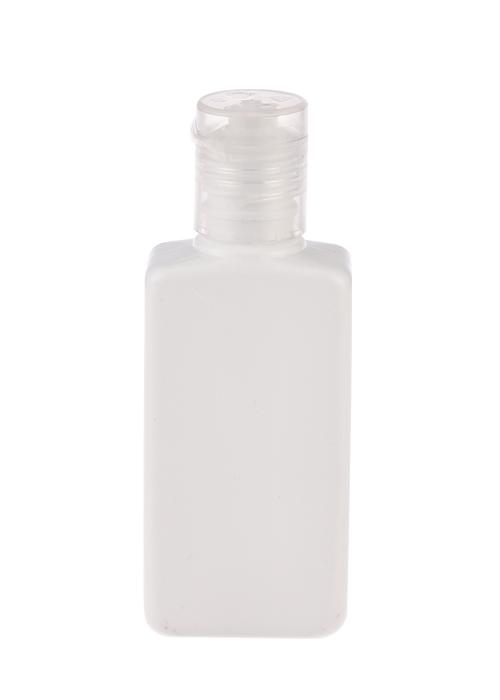 Flache quadratische Flasche mit 30–60 ml Klappverschluss