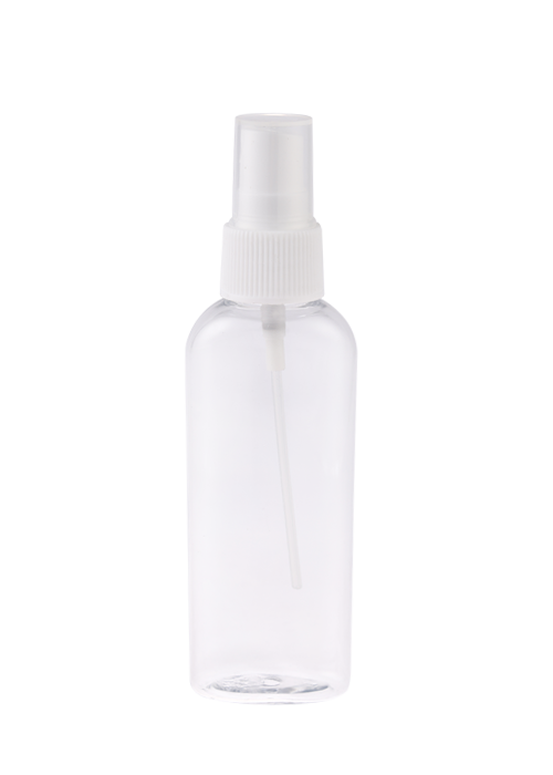 30-60ml PET transparente ovale Flachflasche Alkoholsprühflasche