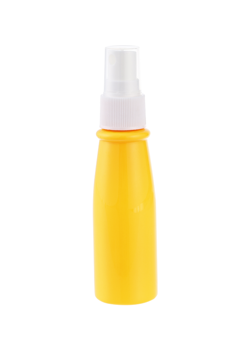 60 ml echte Farbe PET konische Sprühflasche Alkohol-Desinfektionsflasche