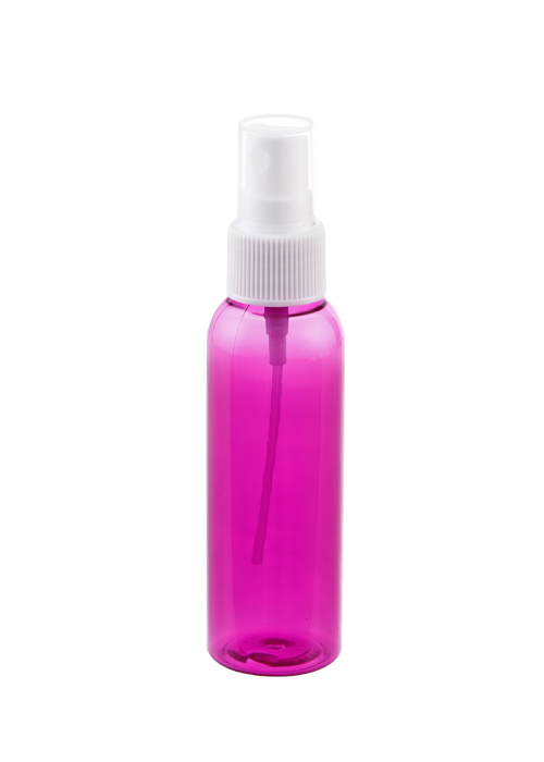 60 ml farbtransparente PET-Sprühflasche, runde Flasche, Gläser, Reinigungsflüssigkeit, Desinfektionsmittelflasche