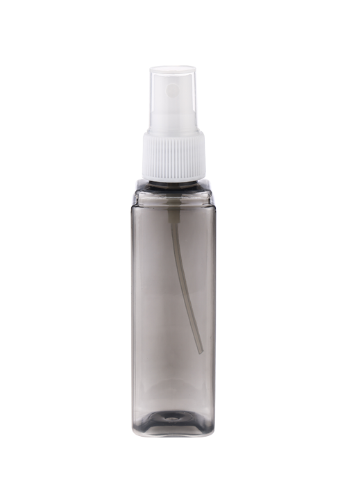 60ml farbtransparente PET-Sprühflasche eckig Flasche eckig