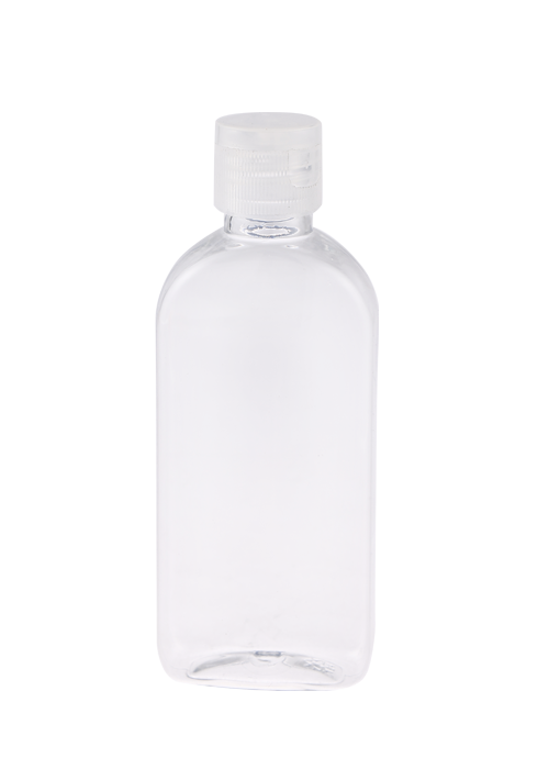60-100 ml PET-Oval-Flachgel-Lotion-Flip-Top-Flasche Händedesinfektionsflasche