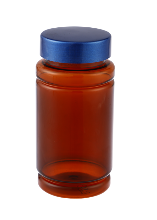 150 g PET-Bambuskapselflasche, braune Metallkappe, Gesundheitsproduktflasche