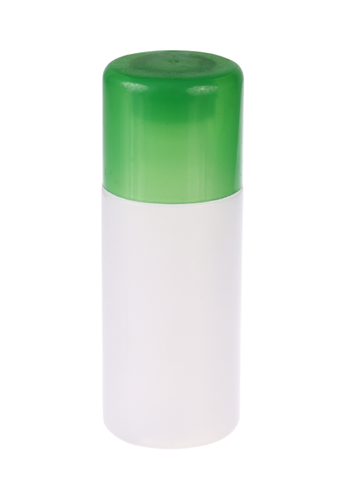 120 ml cremeweiße gerade zylindrische Flasche aus PE