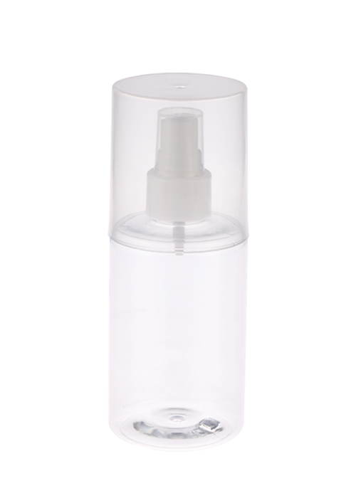 200 ml klobige PET-Sprühflasche mit zylindrischer Haube, Desinfektions-Reinigungsflüssigkeitsflasche