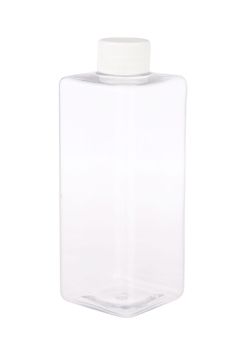 Quadratische transparente 300-ml-PET-Flasche